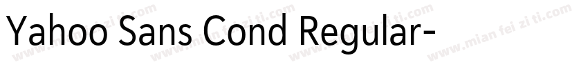Yahoo Sans Cond Regular字体转换
